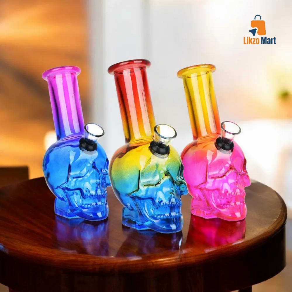 Skull Glass Mini Water Pipe💀