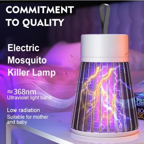 USB-rechargeable electric shock mosquito killing lamp
