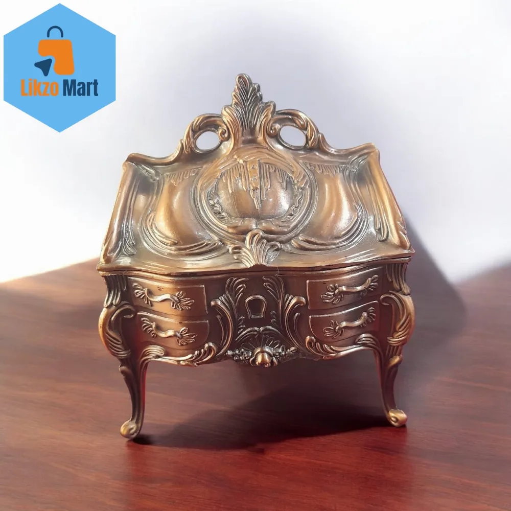 Antique French Art Nouveau gilt Jewelry Secretary Desk