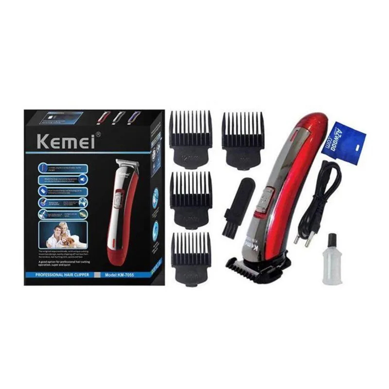 Kemei KM-7055 Professional Cordless Hair Beard Shaver Trimmer Clipper for Men and Women