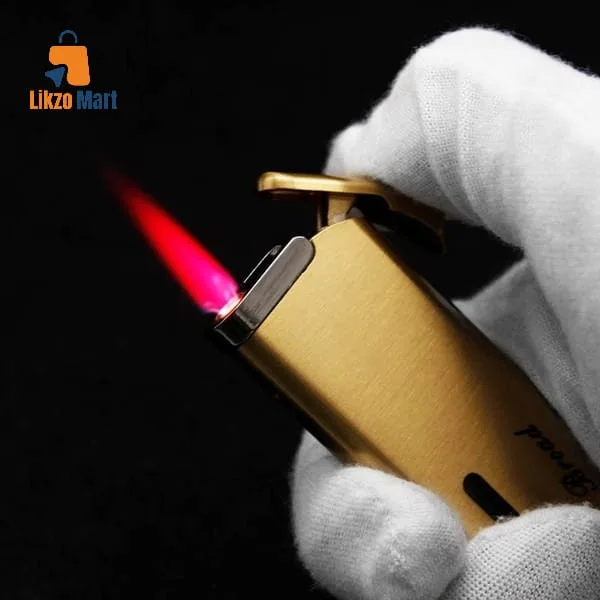 Metal red flame visible windproof inflatable lighters