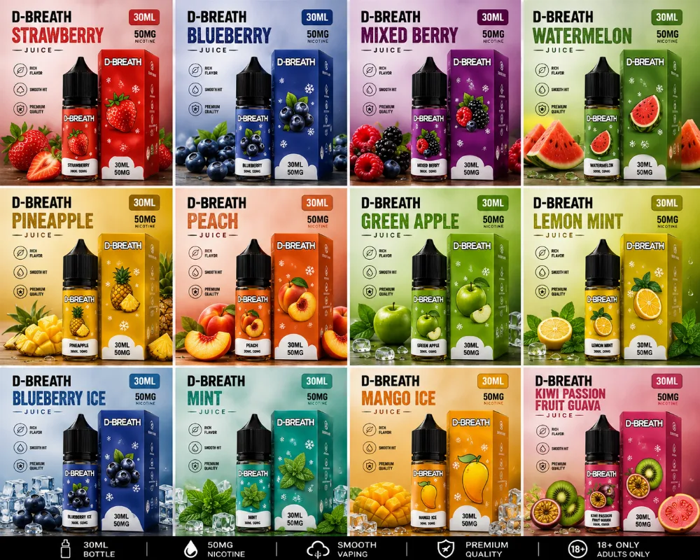 D-BREATH Mango Ice 50MG | 30ML Premium Salt Nicotine E-Liquid