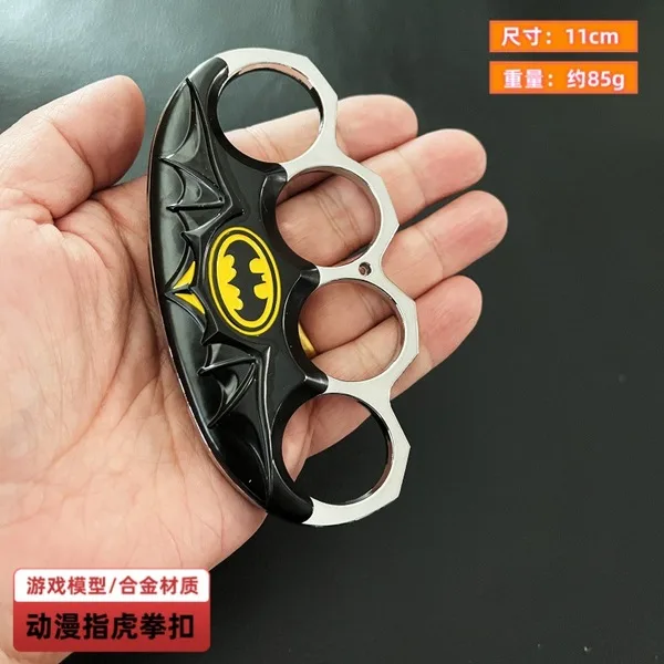 Anime finger tiger metal four-finger self-defense clasp hand buckle self-defense knuckles ring anti-wolf outdoor equipment