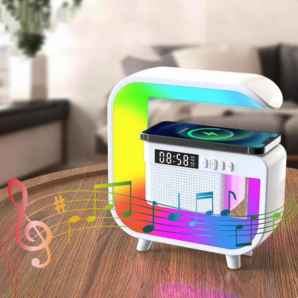 💥✌LED Wireless Charger Stand +Bluetooth 5.0 Speaker😍