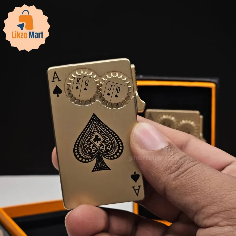 🔥 Jet Flame Gas Lighter – Creative Playing Poker Lighter 🔥