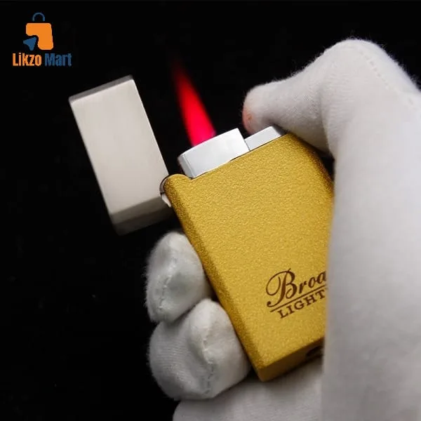 Classic Metal Windproof Lighter Personality Frosted Red Flame Lighters