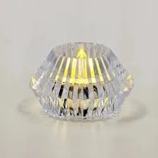 crystal diamond-shaped LED tea light candle