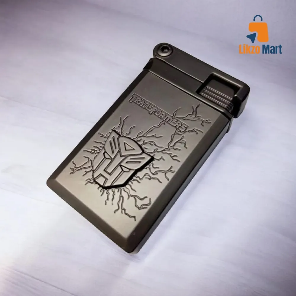 Transformer Autobot Logo Emboss Soft Straight Flame Butane Gas Lighter