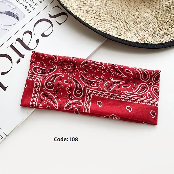 European and American Hair Band Bohemian Cashew Yoga Sports Hair Band Antiperspirant Sweat Absorbent Stingy Cotton Headband Knot Headband