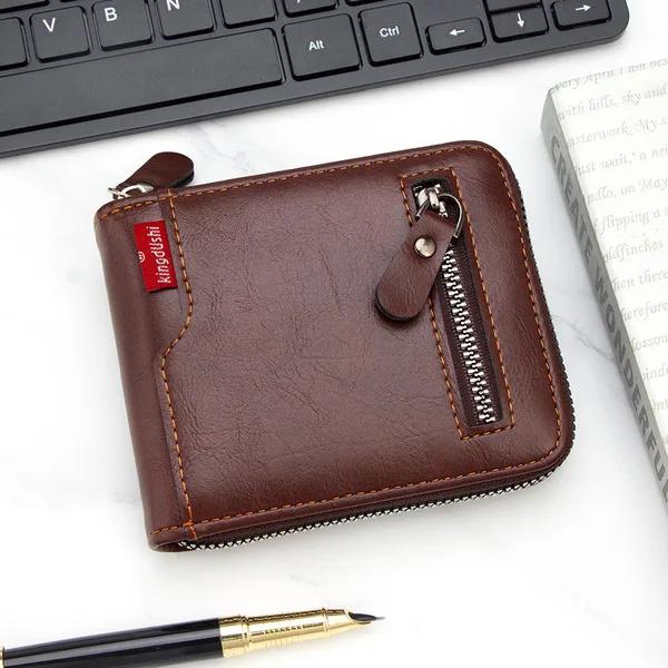 New Men's Short Chain Wallets