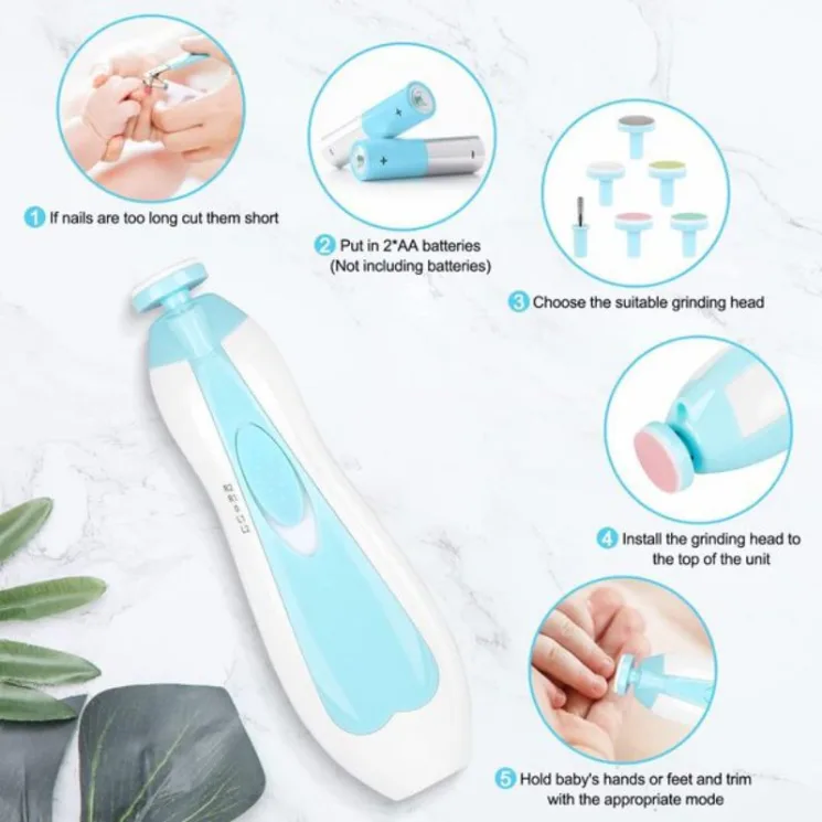 Electric baby nail trimmer and manicure set