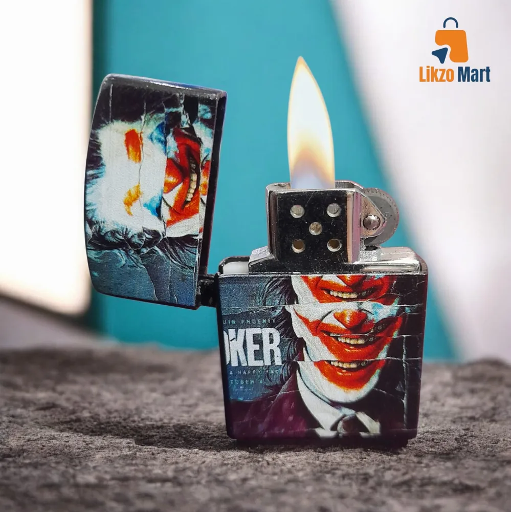 Mini Metal Gas Lighter – ( joker face)
