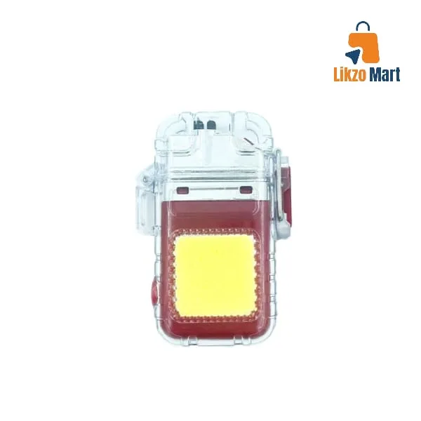 New Multifunctional Lighter Flashlight Mini Keychain Light Rechargeable Lighting Outdoor Warning Light Strong Light