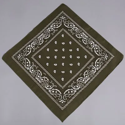🧣 Polyester Paisley Cashew Flower Square Scarf