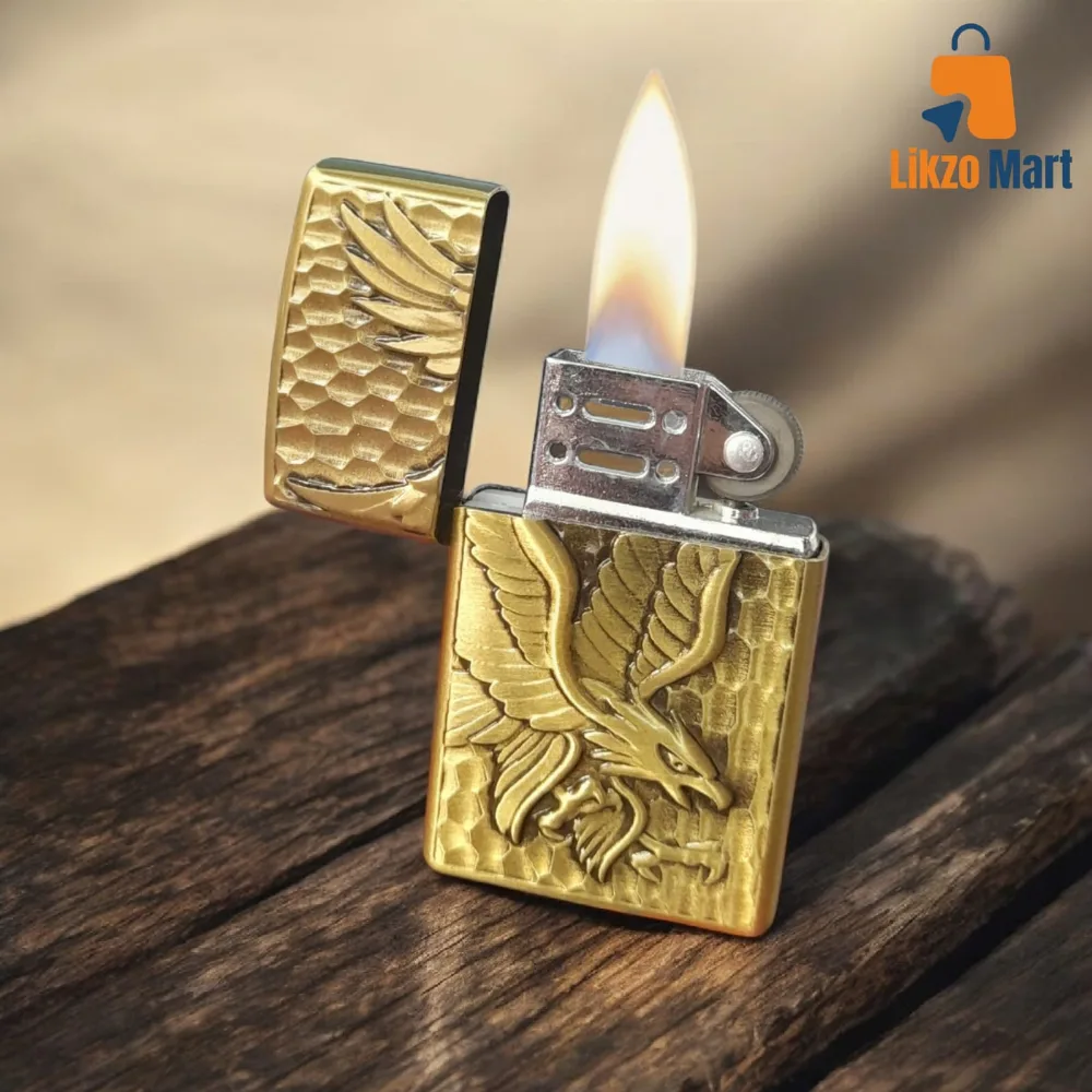 Metal Vintage Collection Engraved Eagle Butane Lighter 🦅