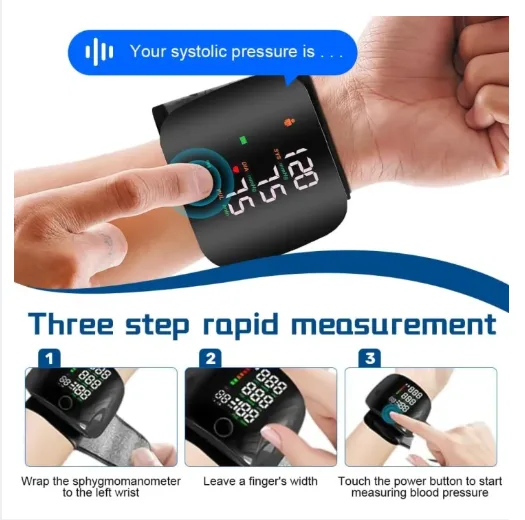 Intelli portable wrist blood pressure monitor