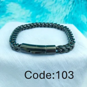 Stainless Steel Bracelet Retro Grey Keel Chain Men'S Thick Bracelet Fashion Accessories Titanium Steel Jewelry