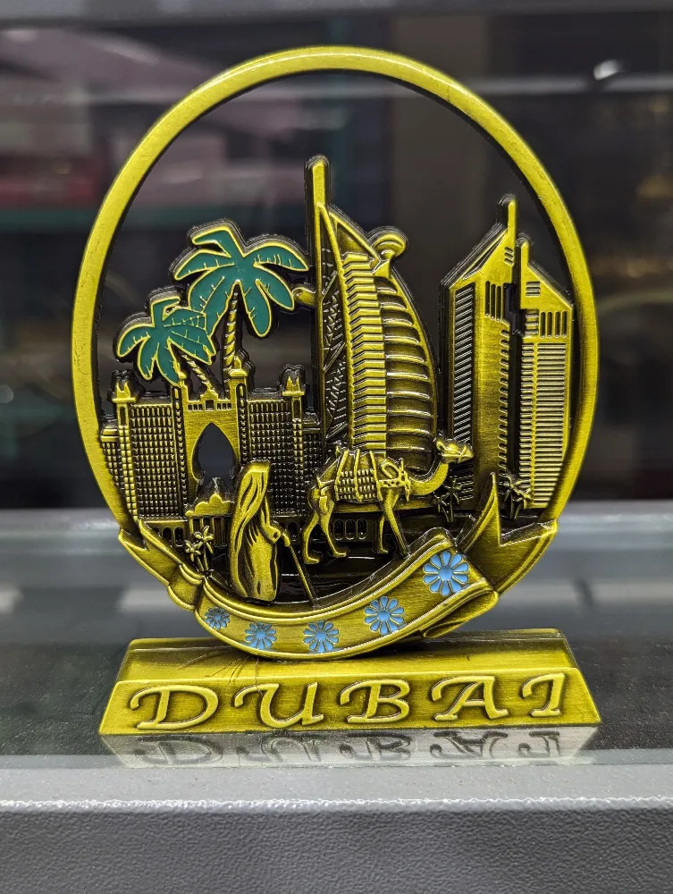 Dubai Metal Architecture Figurine Building Decor Souvenir Statue