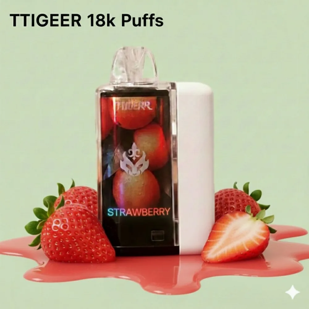 Ttigerr 18k Puffs Disposable Strawberry 1 Piece