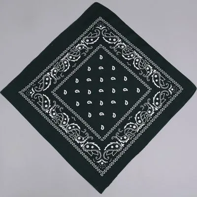 🧣 Polyester Paisley Cashew Flower Square Scarf