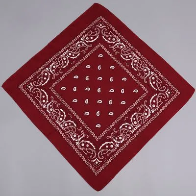 🧣 Polyester Paisley Cashew Flower Square Scarf