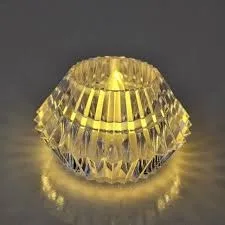 crystal diamond-shaped LED tea light candle