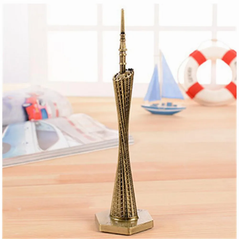 Statues Ornaments Statues Sculptures Canton Tower Model Figurine Famous Landmark Architecture Home Office Decoration