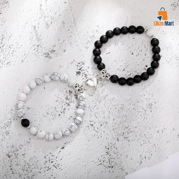 European & American New Heart-Shaped Couple Bracelet 🖤❤️