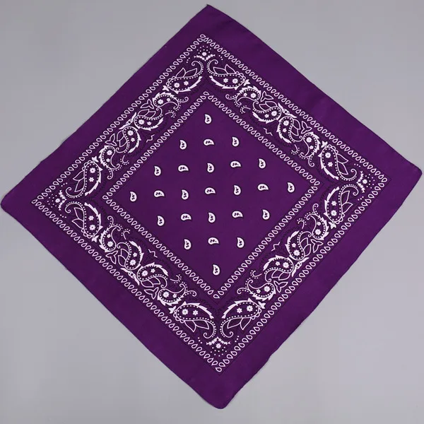 Polyester Paisley cashew flower square scarf magic outdoor riding hip hop style headscarf