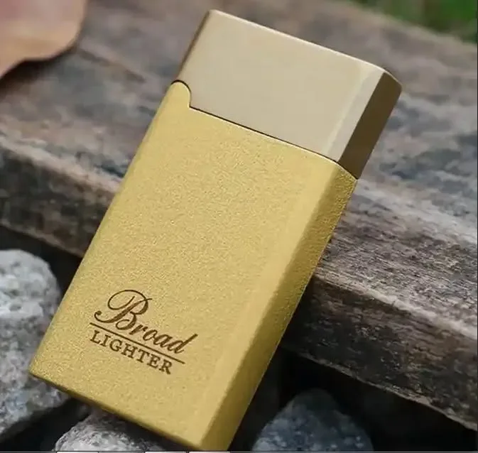 Broad Rafin Metal Gas Lighter Rectangular Lighter Booten Gas Refillable Lighter Multi Color
