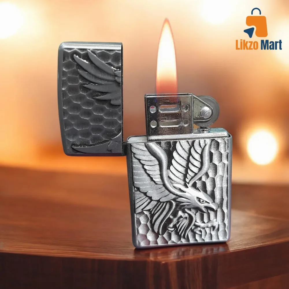 Metal Vintage Collection Engraved Eagle Butane Lighter 🦅