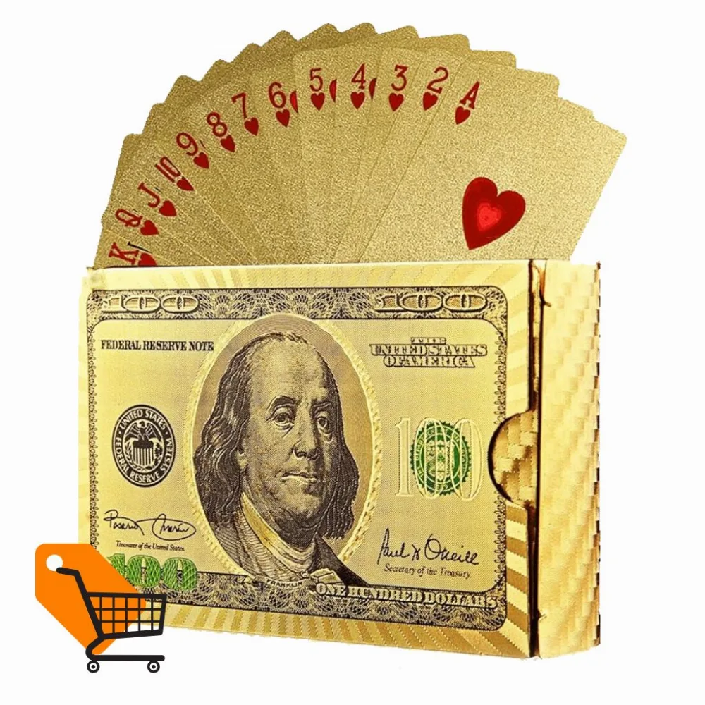 Golden/silver colour dollar cards