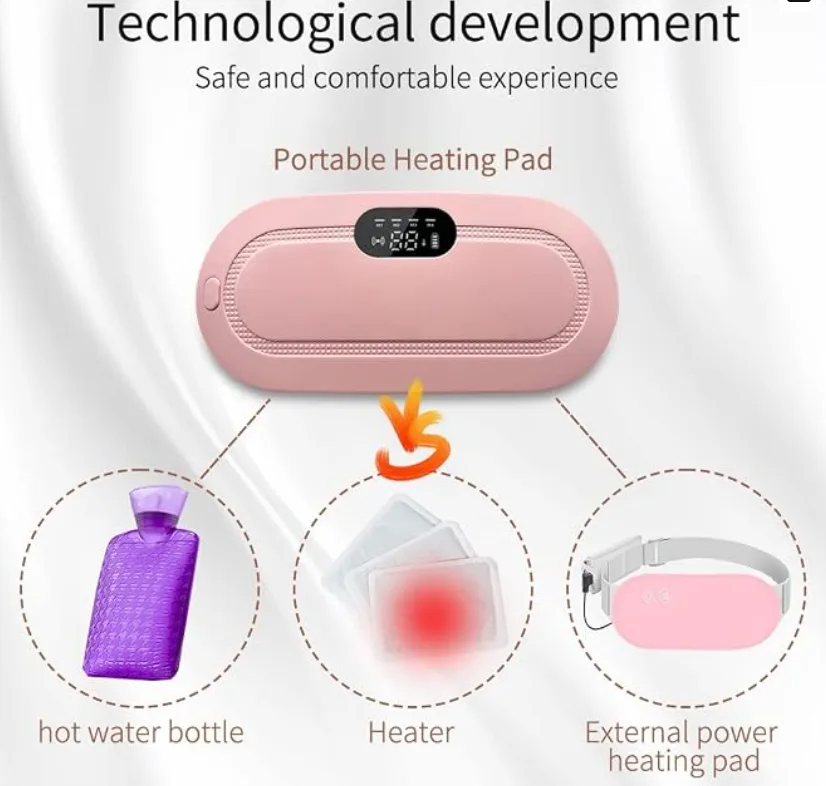 Wireless Warm Palace Belt With LCD Display Heating Pad Relieve Hot Compress