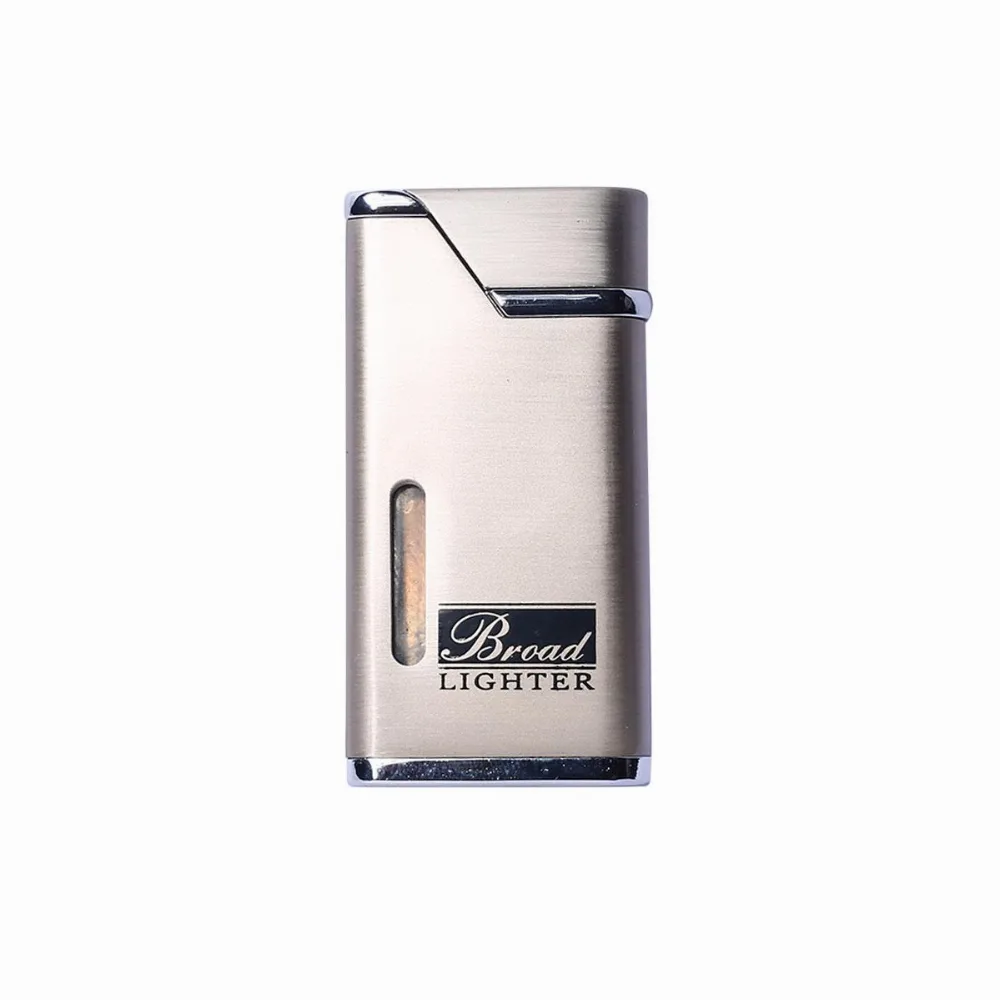Metal Visible Gas Lighter Cigar Smoking Lighters