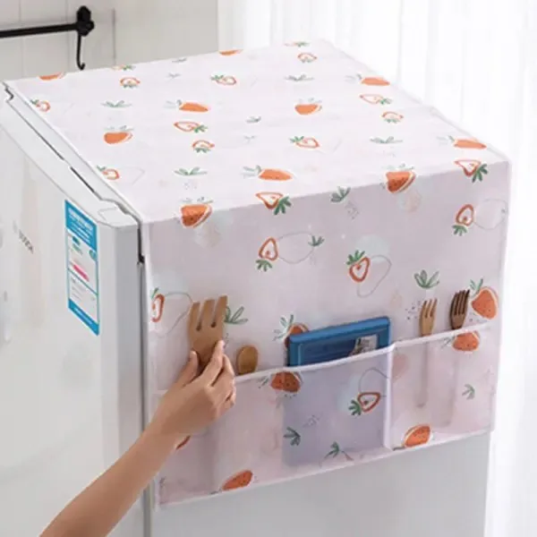 Waterproof Fridge Cover Anti-dust PEVA Refrigerator /fridge Cover Cloth Dustproof Cloth with Storage Bag Home Tool.
