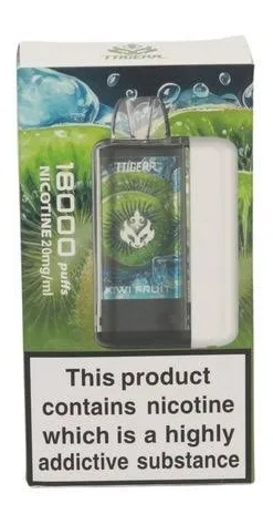 Ttigerr 18k Puffs Disposable Kiwi Fruit 1 Piece