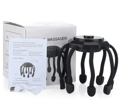 Electric octopus head massager