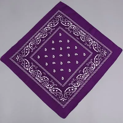 🧣 Polyester Paisley Cashew Flower Square Scarf