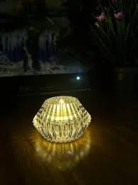 crystal diamond-shaped LED tea light candle
