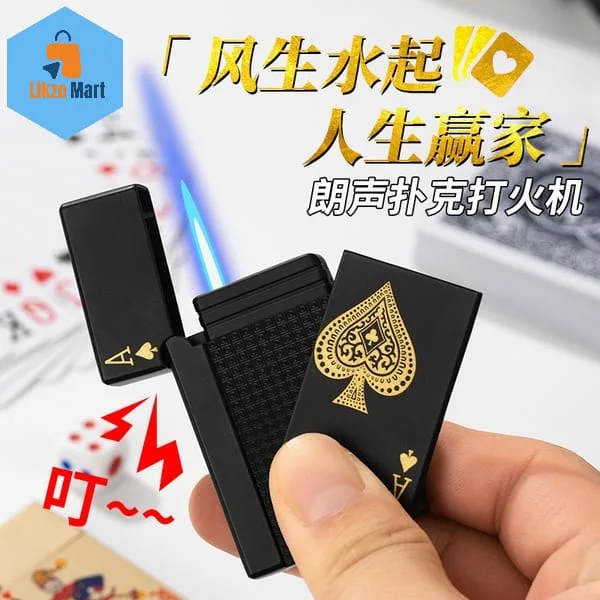 🔥 PL138 Langsheng Poker Direct Blue Flame Inflatable Lighter 🔥
