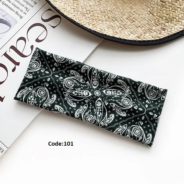European and American Hair Band Bohemian Cashew Yoga Sports Hair Band Antiperspirant Sweat Absorbent Stingy Cotton Headband Knot Headband