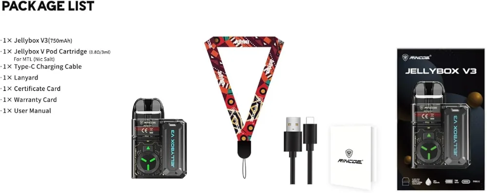 Rincoe Jellybox V3 Pod Kit 750mAh Vape