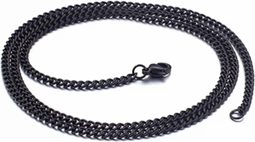 Minimalist Chain Necklace Stainless Steel Men Simple Hip Hop Rock Necklace