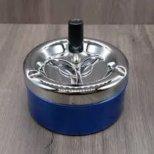 1pcs Windproof Press Rotating Lid Ashtray Metal Modern Gift Home el Rotating r Ashtray Office For Men D1H9