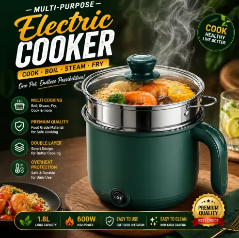 Prestige Plus NZ Multi Cooker (Model MC/D 1971H), a portable 2.2-litre electric cooking pot with a 1000-watt heating capacity