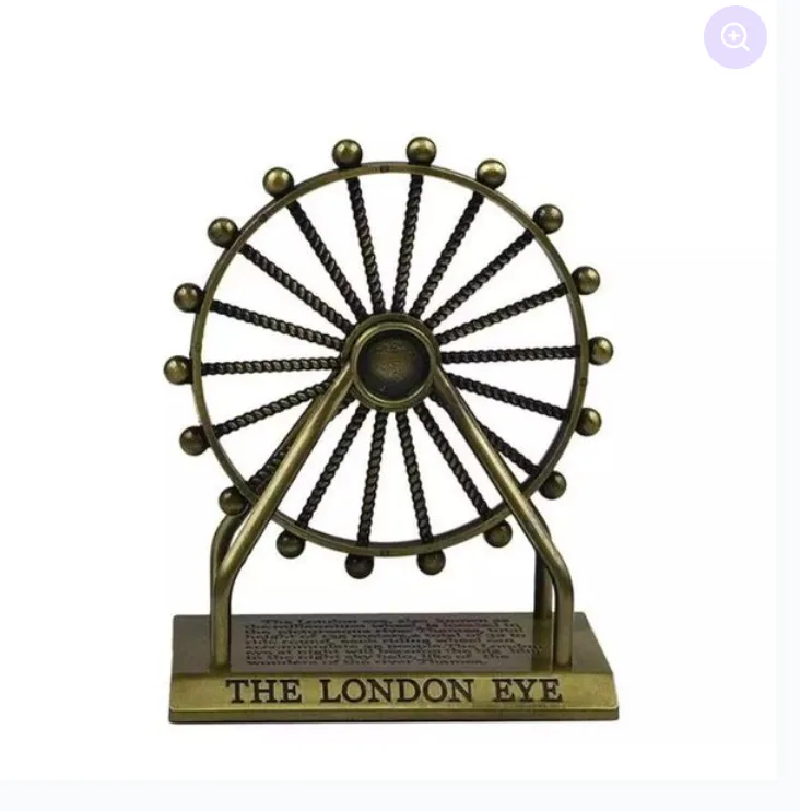 The London Eye Ferris Wheel Building Model Metal Bronze Showpiece