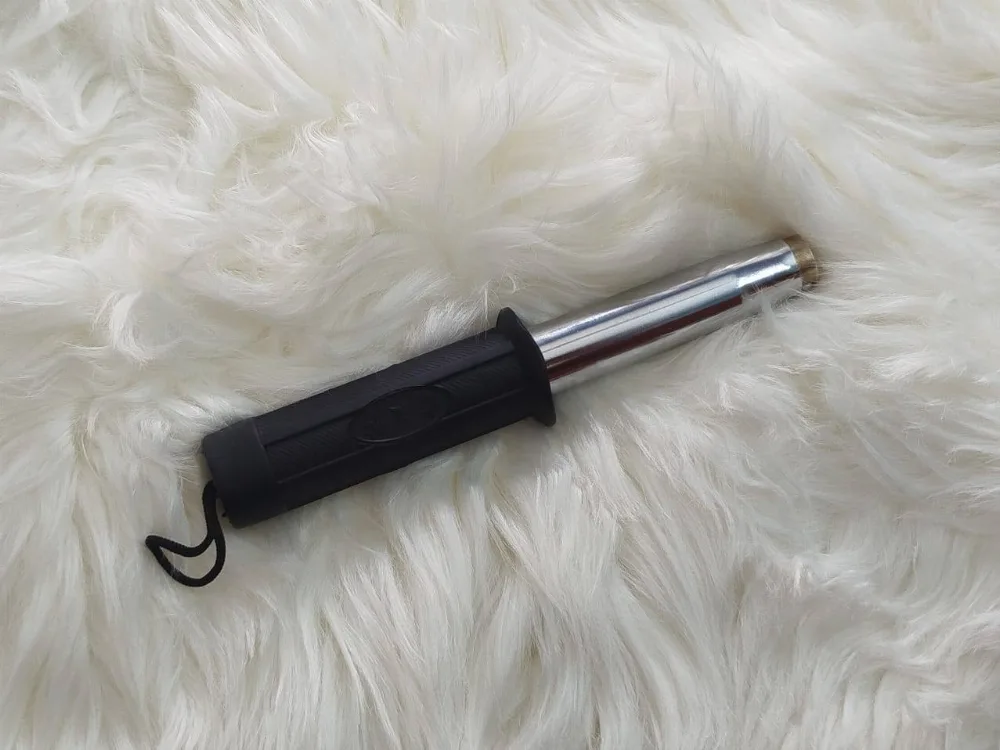 Collapsing Metal Self Defense Baton - Spring estek Design Adds Power With Less Effort
