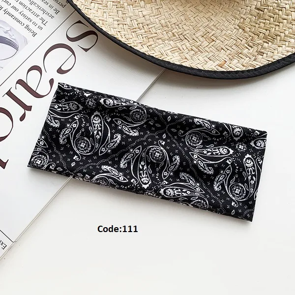 European and American Hair Band Bohemian Cashew Yoga Sports Hair Band Antiperspirant Sweat Absorbent Stingy Cotton Headband Knot Headband
