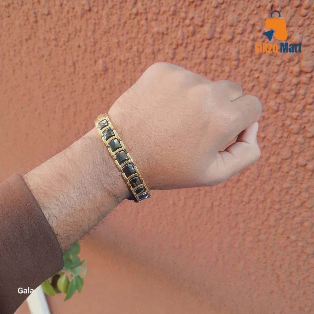 Ceramic Gold-Plated Men's Bracelet😍