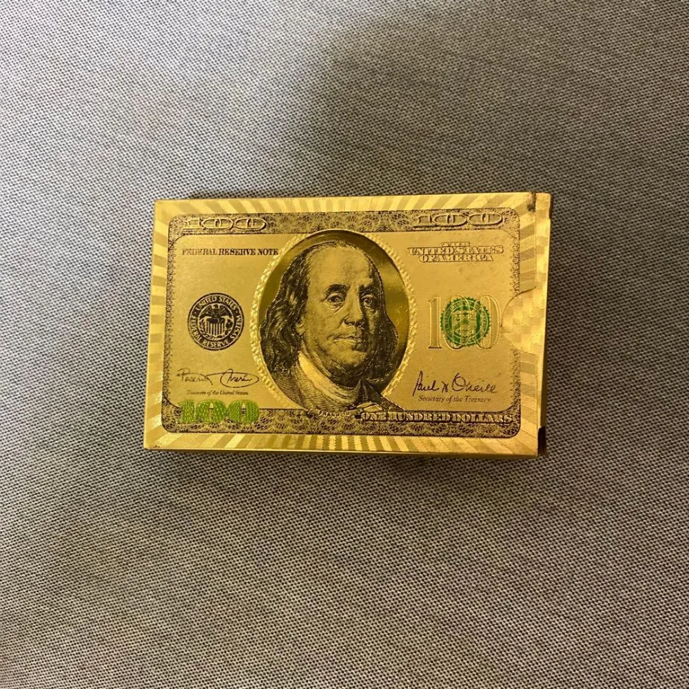 Golden/silver colour dollar cards